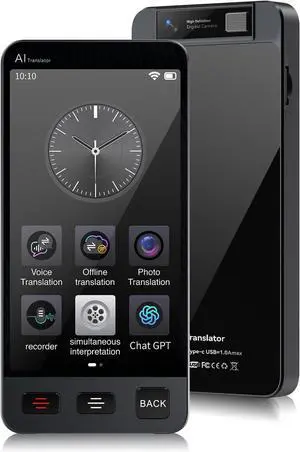 Offline Language Translator Device, M80 ChatGPT Instant Translator No WiFi Needed, 142 Languages Two Way Real-Time Voice Translation, Recording&Photo AI Translation for Business Learning Travel