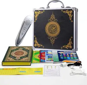 Quran Pen Reader Upgraded 16G, Digital Talking Reader Pen with Quran Book Read Pen with Arabic English Translation and Reciters Multilingual Pray Islamic Muslims Ramadan Gift for Kids Adults