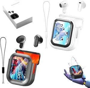 Ne20 Earbuds Wireless Translation Earbuds Real Time,Ne20 Pro Bluetooth 5.4 Earphones with LED Screen,140 Two-Way Language Translator for Travel, Business, Learning,36h Playtime(Black+White)