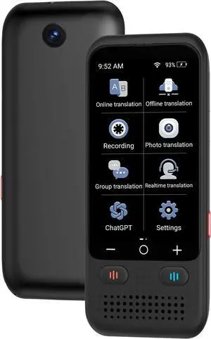 Language Translator Earbuds, Real-Time Translator Earphones with 144 Languages and Accents 8 Offline Language Translation, Two-Way Translation Device for Travel Business Learning