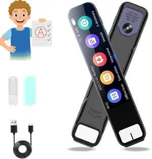 Pen Gpt, Ai Pen Instant Ai Answers for Math, History & More, 3.69-Inch Hd Touchscreen Offline Translation (150+ Languages), Voice Recording, Ai Pen for Test (1PC)
