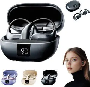 Vynori Ear Buds, Xt66pro Ai Translator Earbuds Real Time, Earbuds Wireless Bluetooth with Ear Hooks, 156+ Languages, Waterproof, 90h Battery, Asmr Headset (Black)