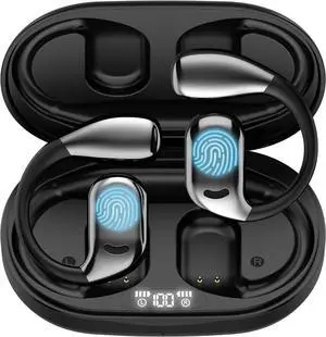 AI Language Translator Earbuds, OWS Real-Time 3-in-1 Translation Earbuds 144 Languages & Accents, Translation Device for Travel Business Learning, Ebony