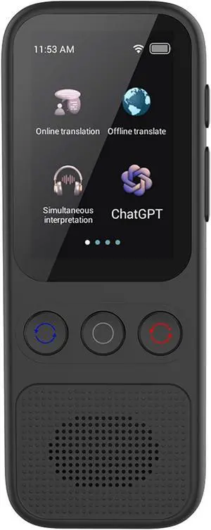 Bisofice Portable Language Translator Device with 138 Languages Voice Translating 17 Offline Translation Simultaneous Interpretation Support Voice Recording Text Translate Group Chat Communication