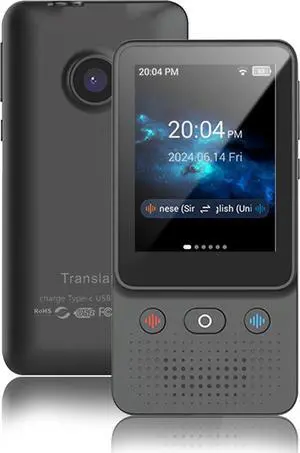 AI Language Translator Device, 8GB Voice Instant Two Way 138 Language Translator, 3.0 Inch Touchscreen, Offline/Recording/Photo Translation for Business Travel