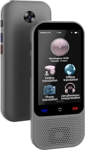 Indiana Language Translator Device  Real-Time Two-Way Translator for 138 Languages, Offline Mode, 2" Touch Screen, Noise Canceling Microphone, Long Battery Life, Portable & Travel Friendly