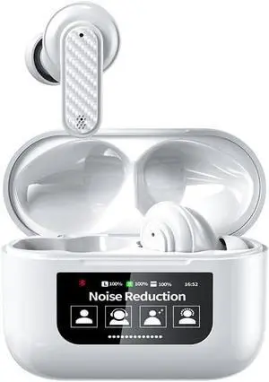 Translation Earbuds Real Time Voice Language Translator Device Two Way - High Precision Translator Earbuds 144 Languages Wireless BT 5.4, Compatible with Android & iPhone (White)