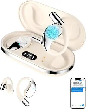 AI Language Translator Earbuds, Two Way Translating Earbuds Real time, 144-language & Accents, fit iOS and Android with APP, Perfect for Travel and Business (White)