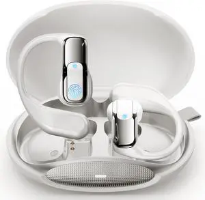 AI Language Translator Earbuds, OWS Real-Time 3-in-1 Translation Earbuds 144 Languages & Accents, Translation Device for Travel Business Learning,Milky White