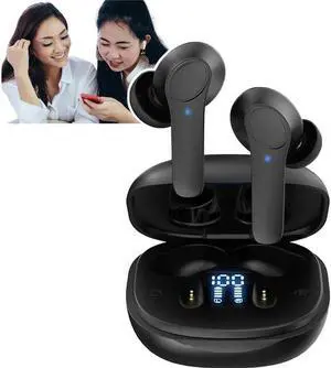 Volaris Translation Earbuds, Volaris Translator Earbuds, Noise Canceling Translator Headset with Digital Display, Supports 74 Languages 70 Accents, Smart Translation Device with APP (Black)