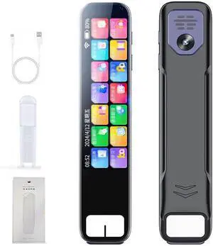 Ai Smart Pen, Travel Instant Voice Translator, Wireless Scan Reading Pen, 6 Language Offline, Portable Digital Touchscreen Translation Pen, Wi-Fi Voice Translator Device with Camera