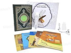 Ramadan Digital Pen Quran Talking Reader Word by Word Function Holy Qur'an Pen with English Arabic Urdu French Spanish German etc. 5 Small Books