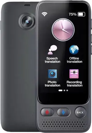 Language Translator Device, No WiFi Needed, ChatGPT Instant Two Way Translation for 142 + Languages, Offline/Photo/AI Translation, Voice Translation Suitable for Tourist, Business and Learning