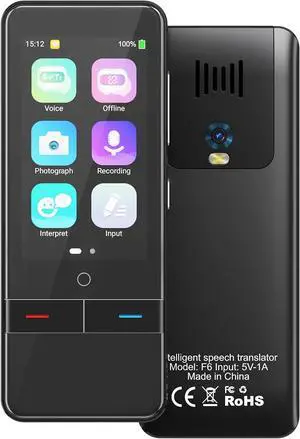 Language Translator Device, No WiFi Needed Portable Two-Way Instant Translator,High Accuracy Real-Time Translator with 139 Languages Offline Online Photo Translation for Travel, Business, Learning