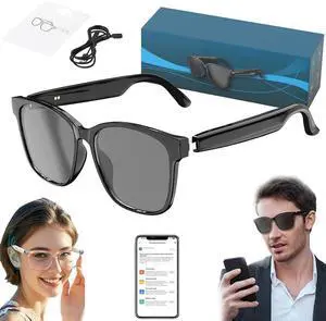 Andarex Translating Glasses - AI Powered Translation Glasses, Smart Wireless Bluetooth Translation Glasses with 144+ Languages Real-Time, Break Any Language Barrier Instantly (Black)