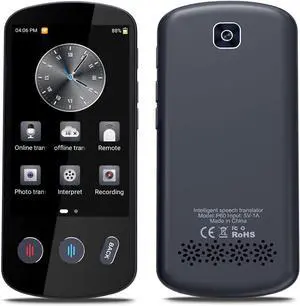 Language Translator Device, AI Voice Translator, No WiFi Needed, Portable Two-Way Instant Language Translator for Travel/Business/Study/Communication (Dark Blue)