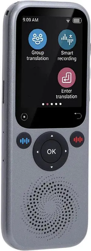 Ai Translator, Language Translator Device Translator Device with 2.0in Touch Screen Online Offline Photo Translation WiFi Hotspot Noise Reduction Speaker Support 138 Languages