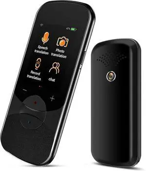 vormor Language Translator Device Two Way Instant Translator Device with 106 Language AI Voice Translator Support Online/Offline/Image/Recording Portable Translation Device with 2.4" HD Touch Screen