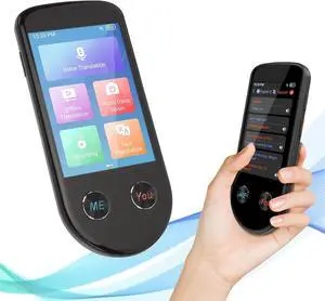 Language Translator Device, Portable Simultaneous Interpretation Translator,137 Languages Online Voice Translations, Offline Photo 2 Way Voice Translation Device for Travel