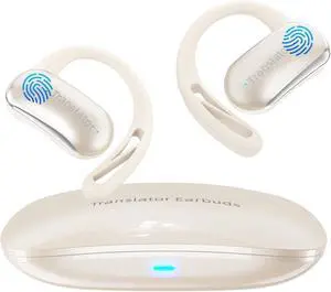 AI Translator Earbuds Offline Translation Earbuds Real-Time Two-Way 144 Languages & Accents Bluetooth AI OWS Translating Earbuds for Travel Business Learning (AF56 Beige Online)