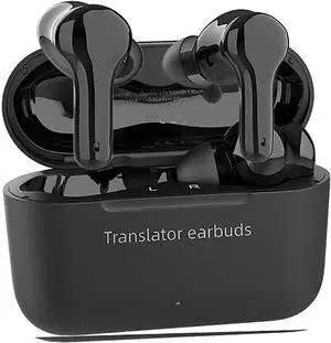 Language Translator Earbuds - Two-Way Translator Device - Offline Translation, Support 127 Languages Simultaneous Translation, Music and Calling 3-in-1 Wireless Translator Device (Black)