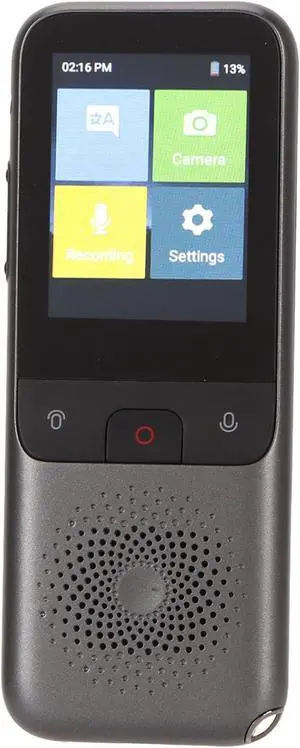 Real Time Language Translator, 2.4 Inch, Portable AI Voice Translator, 112 Online & 10 Offline Languages, Voice & Photo Translation, Rechargeable, Noise Reduction