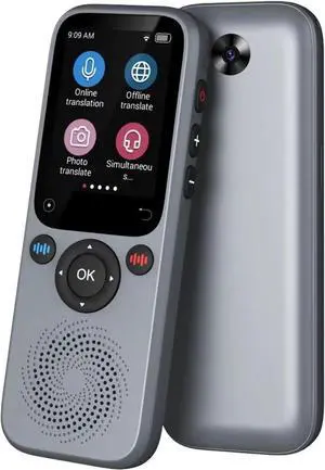 Handheld Language Translator Device, 138 Languages Online Offline Photo Translation, 17 Offline Packs 8MP Camera Voice AI Assistant for Travel Business