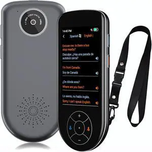 Language Translator Device No WiFi Needed, Two-Way AI Voice Translation Device with 137 Languages 3.5" HD Portable Offline Online Voice Text Translation 2025 Real-time High Accuracy Translator(Black)