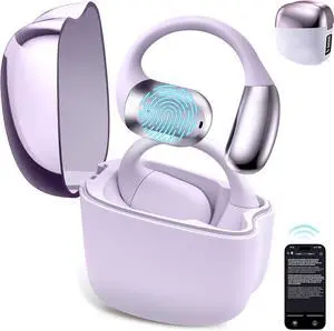Ai Translator Earbuds, 3-in-1 Translation Earbuds, 75 Languages Real-time Two-Way OWS Earbuds, HD Sound Quality, Compatible with iOS and Android,Purple