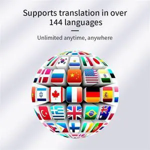 Flegobey Translator Earbuds,Flegobey Translation Ear Buds,3-in-1 Language Translation 144 Languages Translation in Real Time,Wireless Translation Device Earbuds in Real Time for iOS & Android (White)