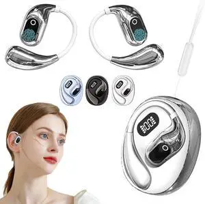 Peachloft Translator Earbuds - Multi-Language AI Translation Bluetooth Headset, Real-Time 2-Way Translator, Wireless Earbuds for iOS & Android, Smart Language Translation Device (White)