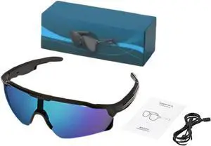 Ai Wireless Bluetooth Translation Glasses, Ai Wireless Bluetooth Translation Glasses for Men with 144 Language & Accents, Bluetooth 5.4 Multifunctional Smart A-i Tran-slation Glass(Cycling Blue)
