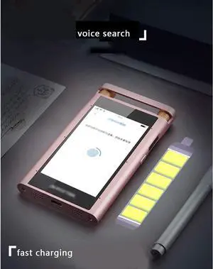 Black Real-Time AI Voice Translator - Multi Language Two-Way Interactive Device for Travel and Business