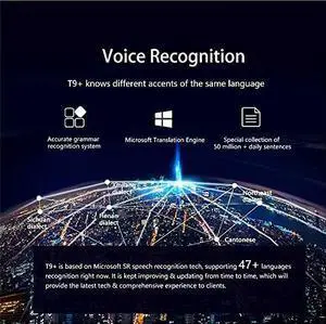 New T9+ Offline Portable ligent Voice Translator - Multilingual Instant Translator, Business Travel Translation Machine, White (White)