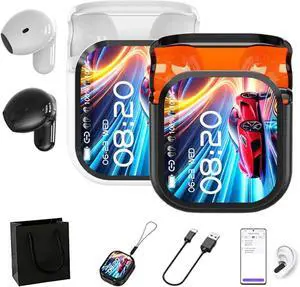 NE20 Earbuds, NE20 Translation Earbuds, NE20 AI Translation Wireless Bluetooth 5.4 Earphones LED Display, LCD Touch Screen, Ipx6 Waterproof, Suitable for Office, Sports, Study (2pcs-Mix)
