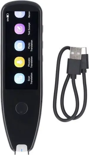 Translator Pen 112 Languages 4 Inch HD Touchscreen WiFi Hotspot Offline Scanning Translation Device for Travelers Students Business Professionals Black