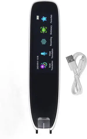 Smart Voice Translator Pen White International Edition WiFi Translation Scanning Pen for Language Learning Travel Business ABS Material Portable Handheld Device