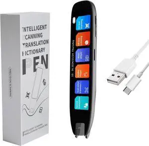 Scan Reader Pen, 142 Languages Voice Translation Multilingual Language Portable Translator with 3.71 Inches Sn for Learning Meeting Travel