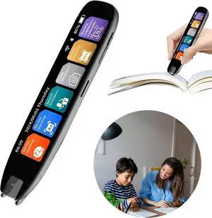 Scan Translator Pen, Smart Digital Scan Reader Pen for Dyslexia, Multifunctional Photo Translation Pen with 3.71inch Touchsn, rt Offline 10 Languages Scanning Translation