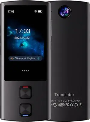 Language Translator Device, 138 Languages Online Smart AI Portable Language Translator, Two-Way Real-Time Voice Translation, WiFi/Offline/Photo Translation for Business Learning Travel