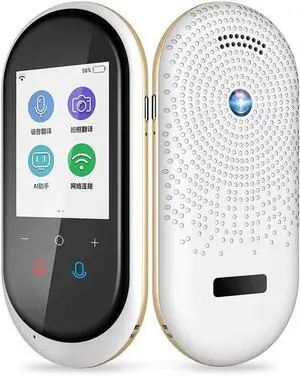 Smart Language Translator Device with Voice 2.4 Inch Touch Sn 106 Languages in 120 Countries WiFi Electronic Translators for Learning Traveling Shopping,White Needed Efficency Needed Hopeful