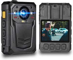 1512P HD Body Camera with Electronic Image Stabilization,13H Record Time, Built-in 3600mAH Battery, Police Body Camera with Audio Record, Night Vision for Law Enforcement(64G)