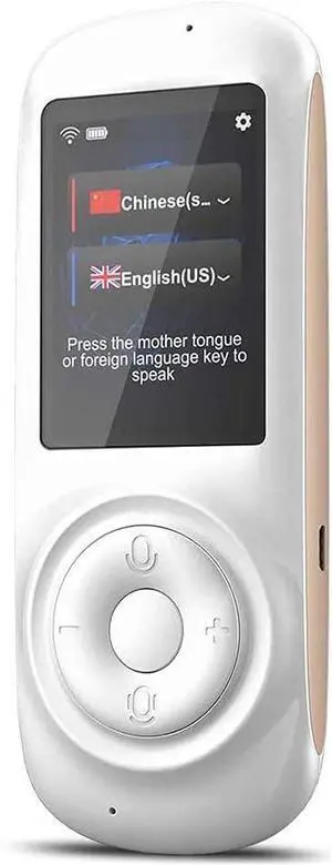 Voice Translator Device, Smart Language Interpreters Device, with 2.4Inch Touch Sn, rt 70 Languages Freely Translation, Business Shopping Interpreter,White