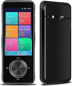 Language Translator Device,107 Languages Mini Smart Voice Translator, 12 Languages Offline Translator WiFi/Hotspot 43 Country Photo translations Touch Screen Pocket Translator Hello Vision