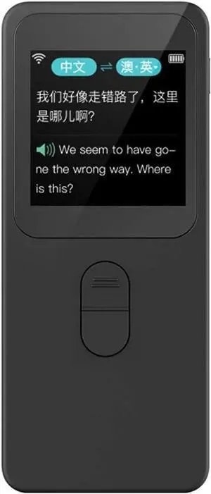 Instant Language Translator Device, Portable Two-Way Voice Interpreter, 39 Language Smart Translations in Real Time for Travelling Learning Business,White