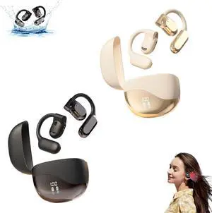 Ai Real Time Translation Earbuds No Subscription, Wireless Translation Ear Buds, 144 Languages Play Music Bluetooth Over-Ear Earbuds Treble Translation for Travel Business Learning(Black+Khaki)