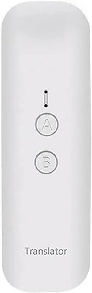 C-1 Bluetooth 5.0 Rechargeable Fast Connection Mini Portable Voice Multi-Language Smart Translator for Overseas Business Meeting (White)