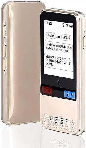 Language Translator Device,Translator Device Support 89 Languages,Portable Instant Voice&Text &Recording WiFi/Hotspot/Offline Two Way Translator for Business Travelling