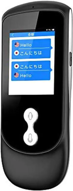 Smart Voice Language Translator Device, Instant Language Translator, 2.4 Inch Touch Screen 28 Languages, for Traveling Abroad Business (Black) Vision (Black) Smart Voice Language Translator Device, Instant Language Translator, 2.4 Inch Touch Screen 28 Languages, for Traveling Abroad Business (Black) Vision (Black)