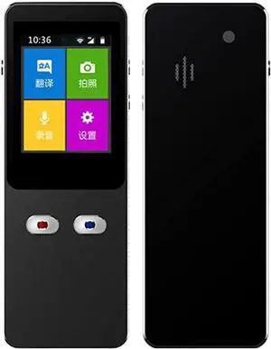 New T9+ Offline Portable Intelligent Voice Translator Multilingual Instant Translator Business Travel Translation Machine (Black)